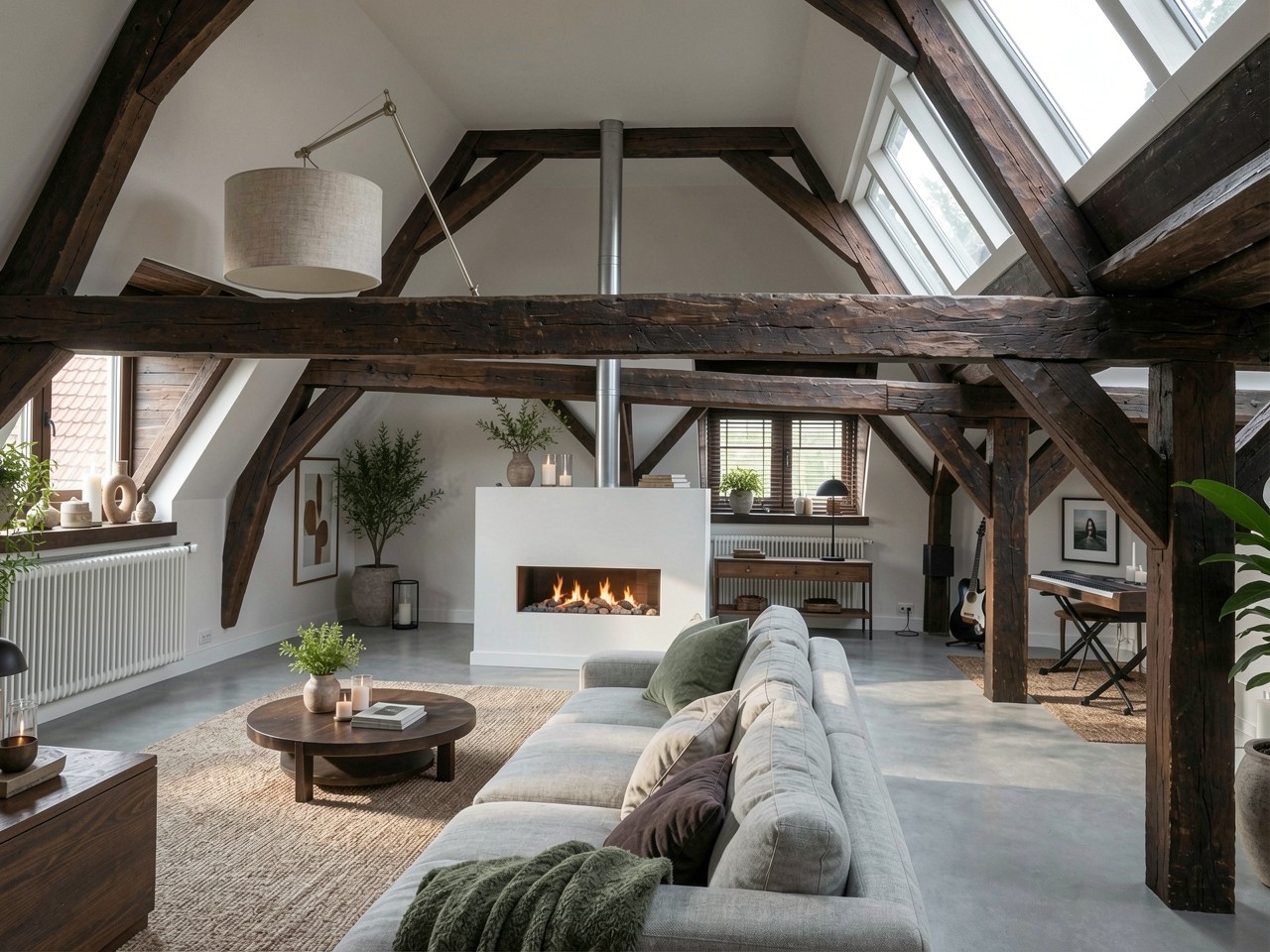 Woonkamer met haard van Verwerijstraat 28